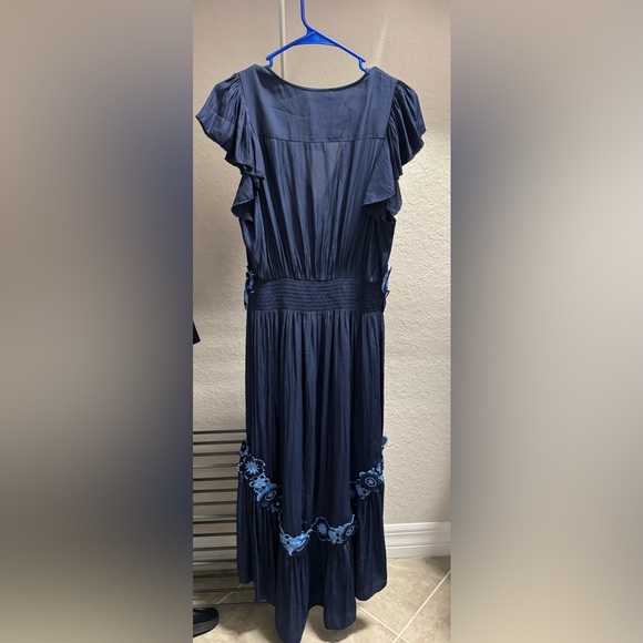 Ramy Brook Lena V-Neck Floral Waist Dress - Picture 4 of 4